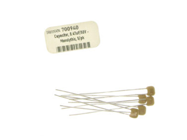 Capacitor, 0.47uF/50V - Monolythic, 5/pk