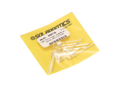LED, 5mm Clear, Wide Blue - 20mA, 600 mcd, 5/pk