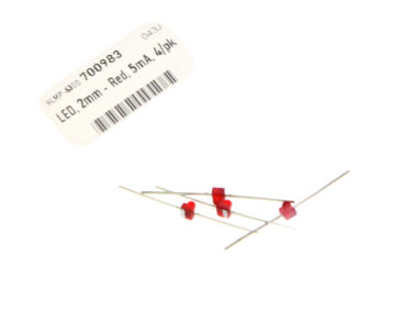LED, 2mm - Red, 5mA, 4/pk