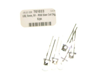 LED, 5mm, 5V - RGB Slow Col Chg., 5/pk