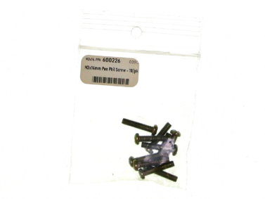 M3x14mm Pan Phil Screw - 10/pk