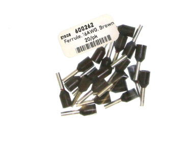 Ferrule, 16AWG (1.5mm^2) x 8mm - Brown  20/pk