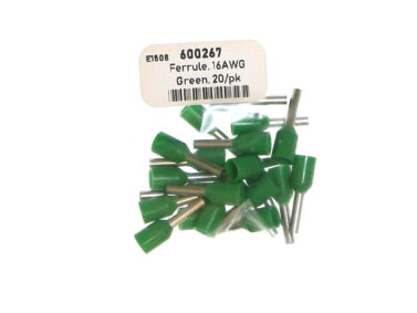 Ferrule, 16AWG (1.5mm^2) x 8mm - Green, 20/pk