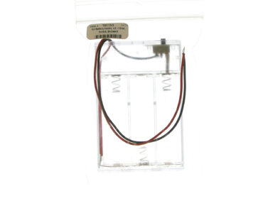 AA Battery Holder, x3 - Clear, Switch, Enclosed