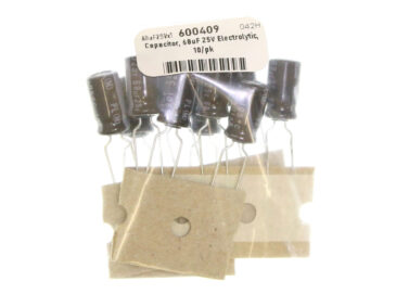 Capacitor, 68uF 25V Electrolytic, 10/pk