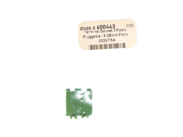Terminal Socket, 2 Pos'n, SOCKET - 5.08mm Pitch, 300V/15A, Phoenix