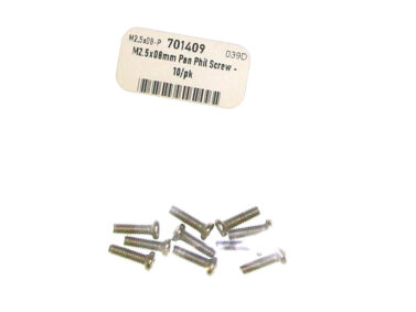 M2.5x08mm Pan Phil Screw - 10/pk