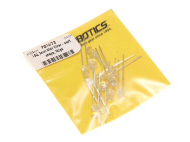 LED, 3mm Blue Clear - 10/pk