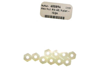 Hex Nut #4-40, Nylon - 10/pk