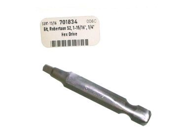 Bit, Robertson S2, 1-15/16", 1/4" Hex Drive