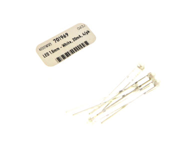 LED 1.8mm - White, 20mA, 4/pk
