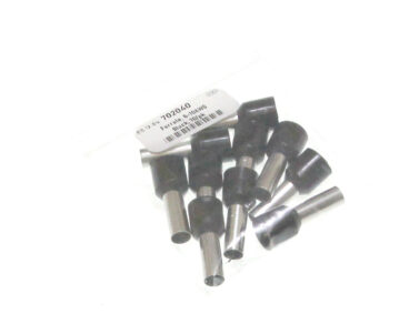 Ferrule, 8AWG(10mm^2) x 12mm - Black, 10/pk