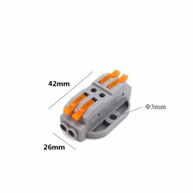 Small Lever-Lock 2-Pos'n - Low-V, 24-12AWG, 2/pk
