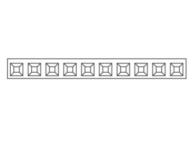 Female 10 socket strip, 2mm spacing
