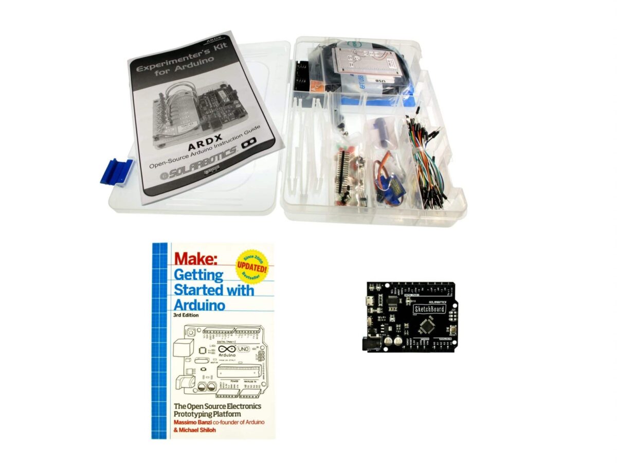 Arduino-Compatible Experimenters Kit & Book Bundle - Solarbotics Ltd.