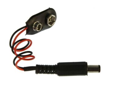 9V Snap to 2.1mm Barrel Plug Cable