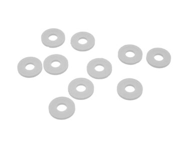 M3 Flat Nylon Washer, 8mm OD x 3.2 ID x 0.80, 10 pack