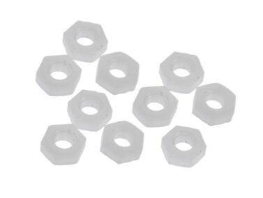 M3 Nylon Nut, 0.5mm Pitch, 10 lot