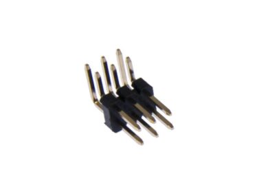Male Strip Pins - 3 per, Dual Row, Right Angle