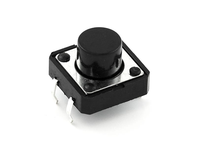 Yellow Off- On Momentary Square Push Button Switch 12mm SPST