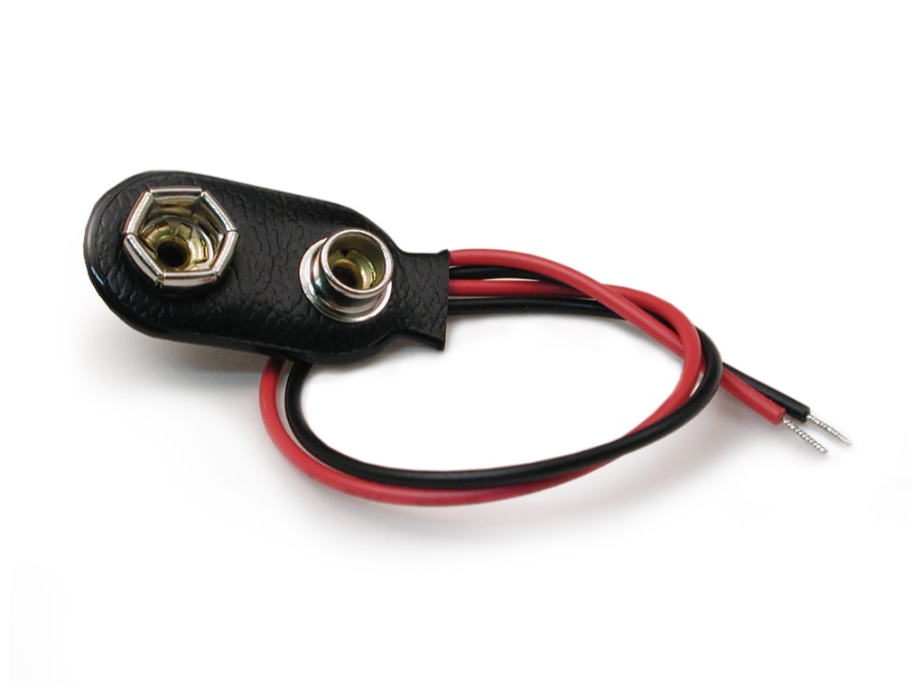 Pre-terminated Flying Leads Battery Snap for PP3 Batteries 